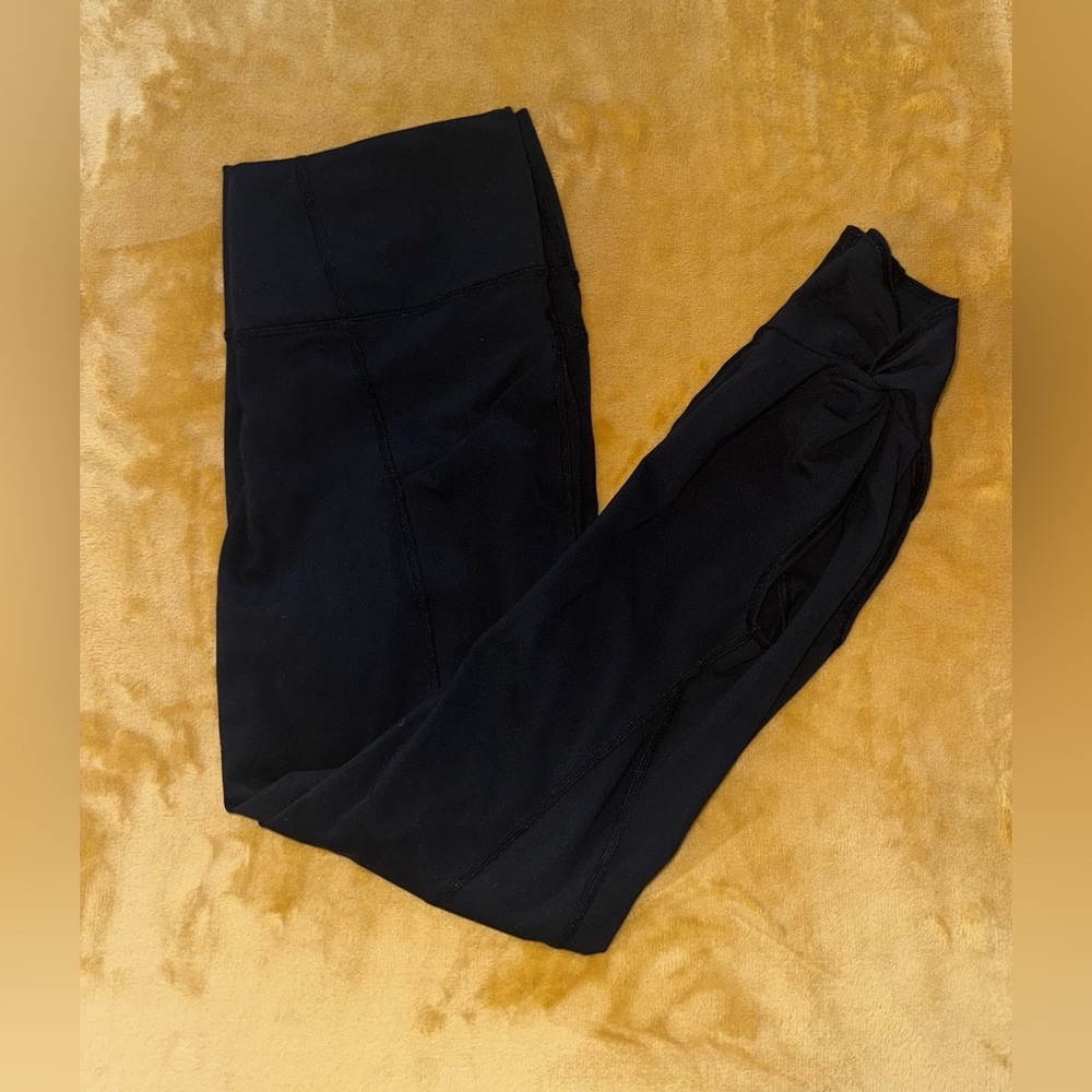 Fabletics Black Capri Leggings with Detailing